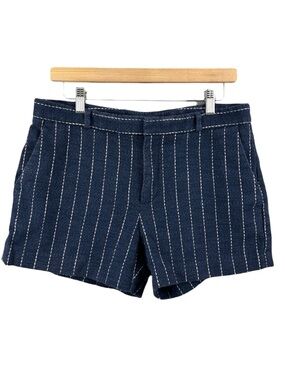 Banana Republic Navy Textured Pinstripe Shorts Size 10P